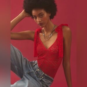 NWT Red Heart Lace Women's Bodysuit